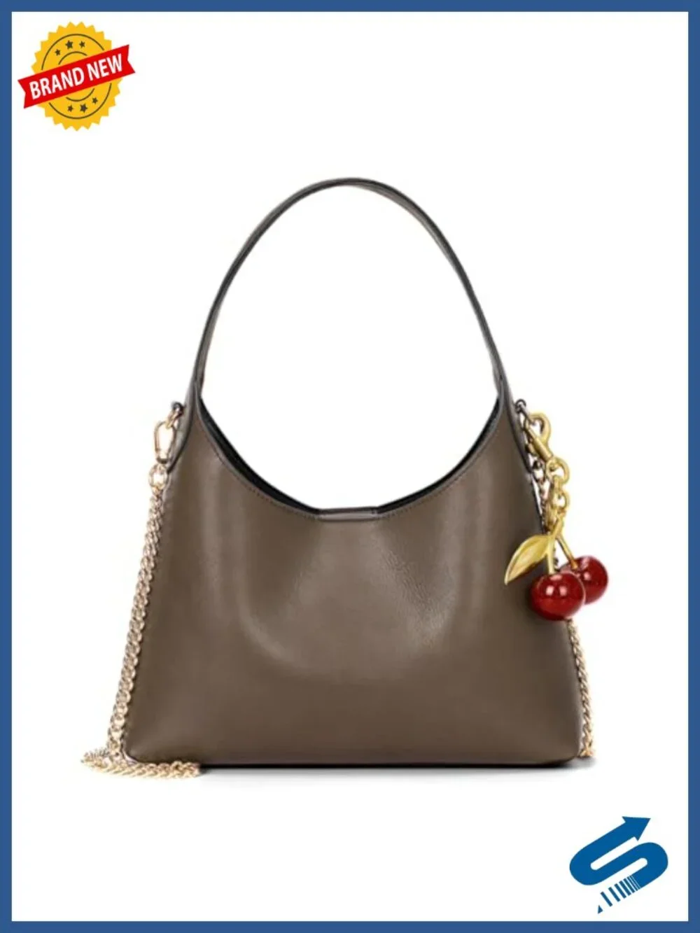Small Hobo Bag for Women Faux Leather Shoulder Purse with Chain Crossbody Strap